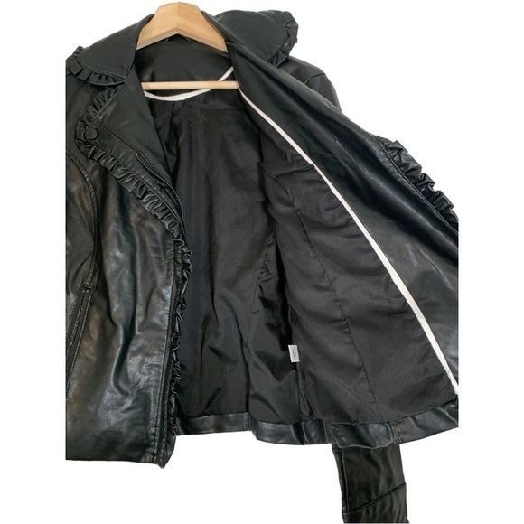 Catherine Malandrino Faux Leather Jacket Size Medium - Picture 10 of 13
